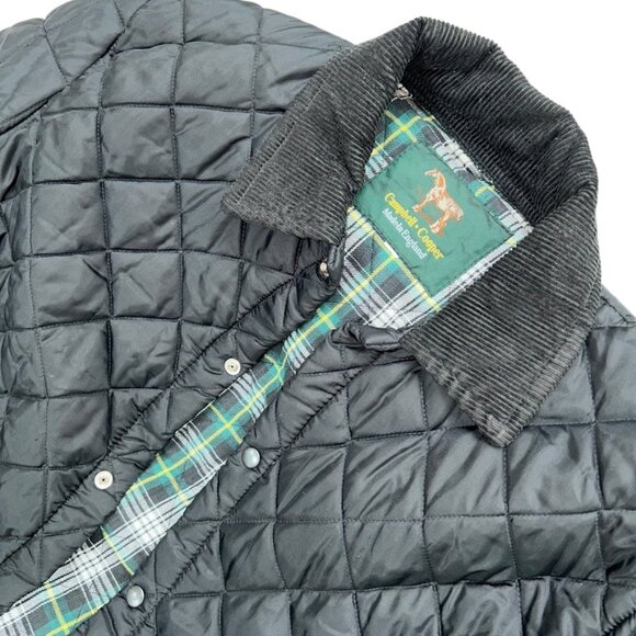 campbell cooper England black quilted plaid classic equestrian field jac… - Picture 4 of 5